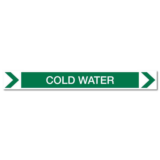 Pool/Spa - Cold Water (Right) - Pipe Marker Sticker - New Signs