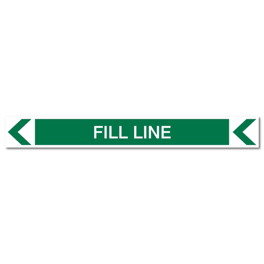 Pool/Spa - Fill Line (Left) - Pipe Marker Sticker - New Signs