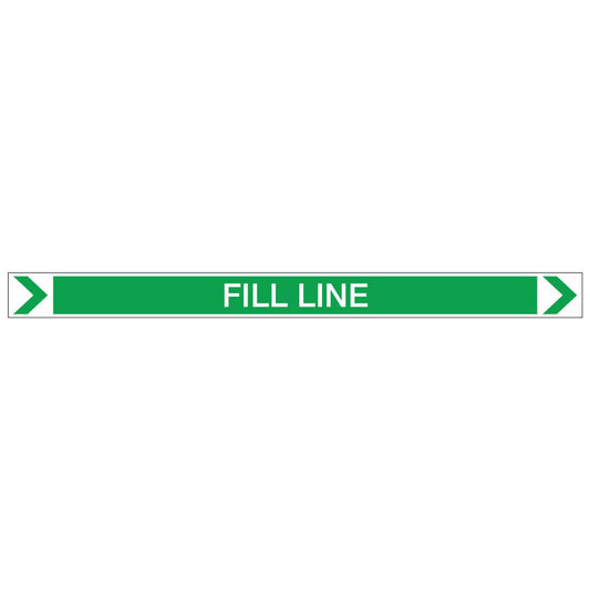 Pool/Spa - Fill Line (Right) - Pipe Marker Sticker - New Signs