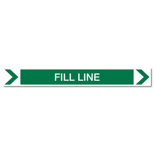 Pool/Spa - Fill Line (Right) - Pipe Marker Sticker - New Signs