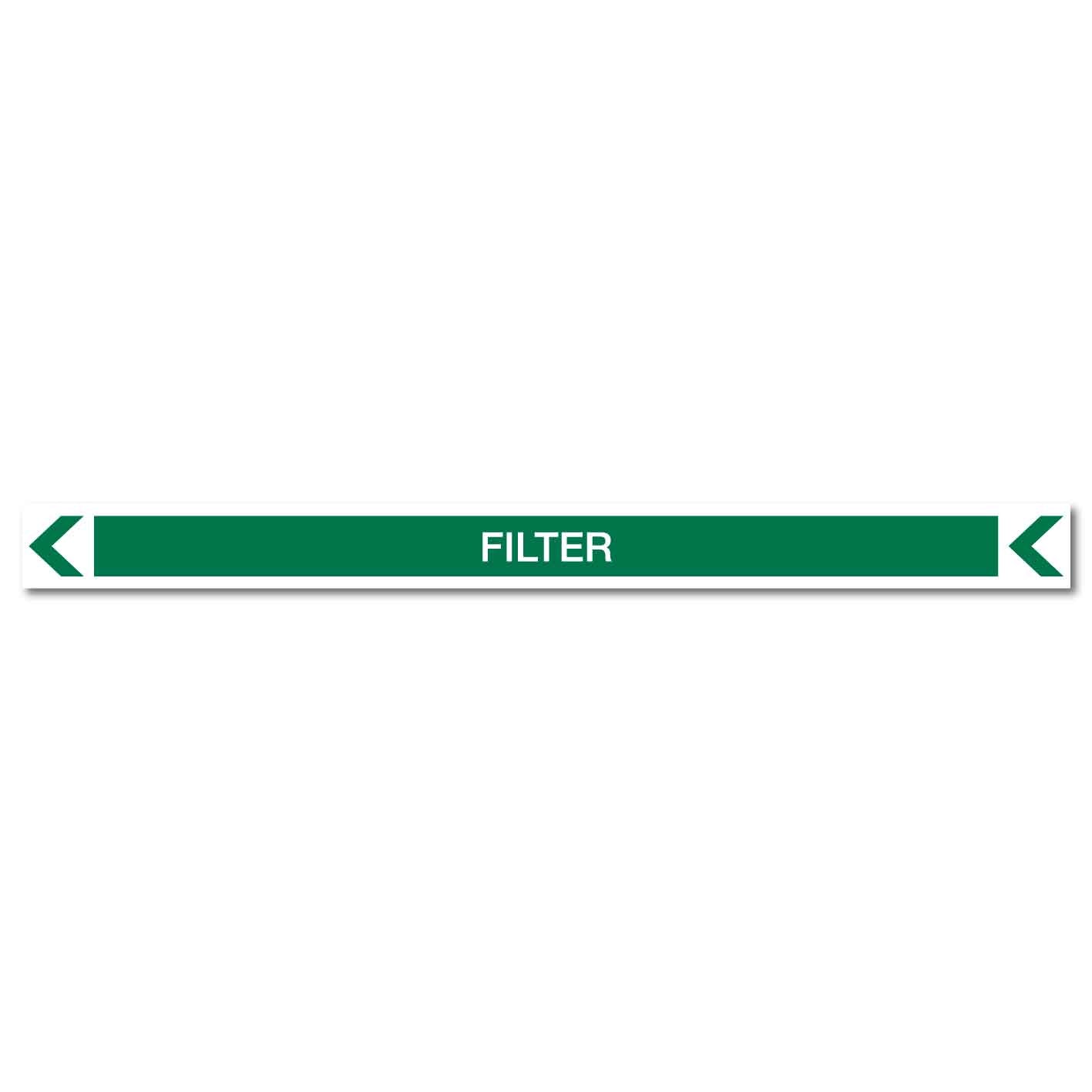 Pool/Spa - Filter (Left) - Pipe Marker Sticker - New Signs