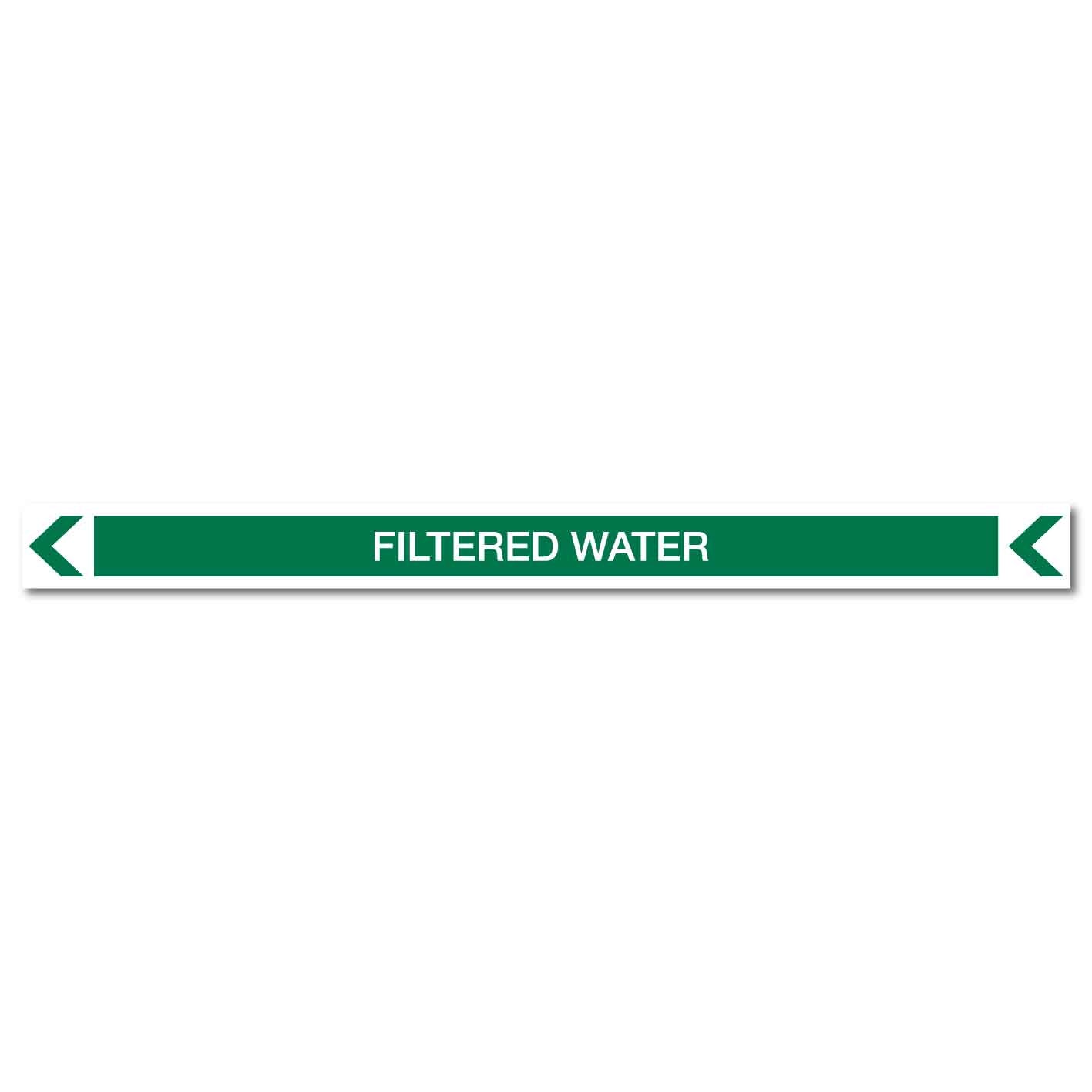 Pool/Spa - Filtered Water (Left) - Pipe Marker Sticker - New Signs
