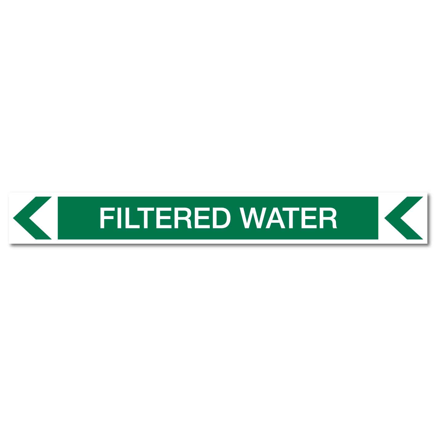 Pool/Spa - Filtered Water (Left) - Pipe Marker Sticker - New Signs