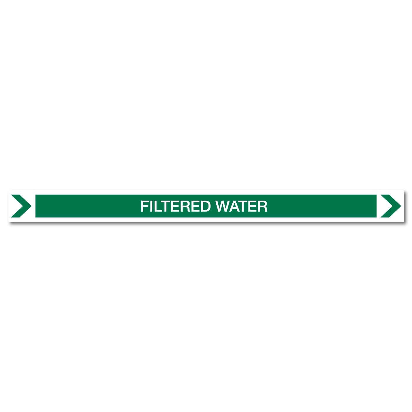 Pool/Spa - Filtered Water (Right) - Pipe Marker Sticker - New Signs