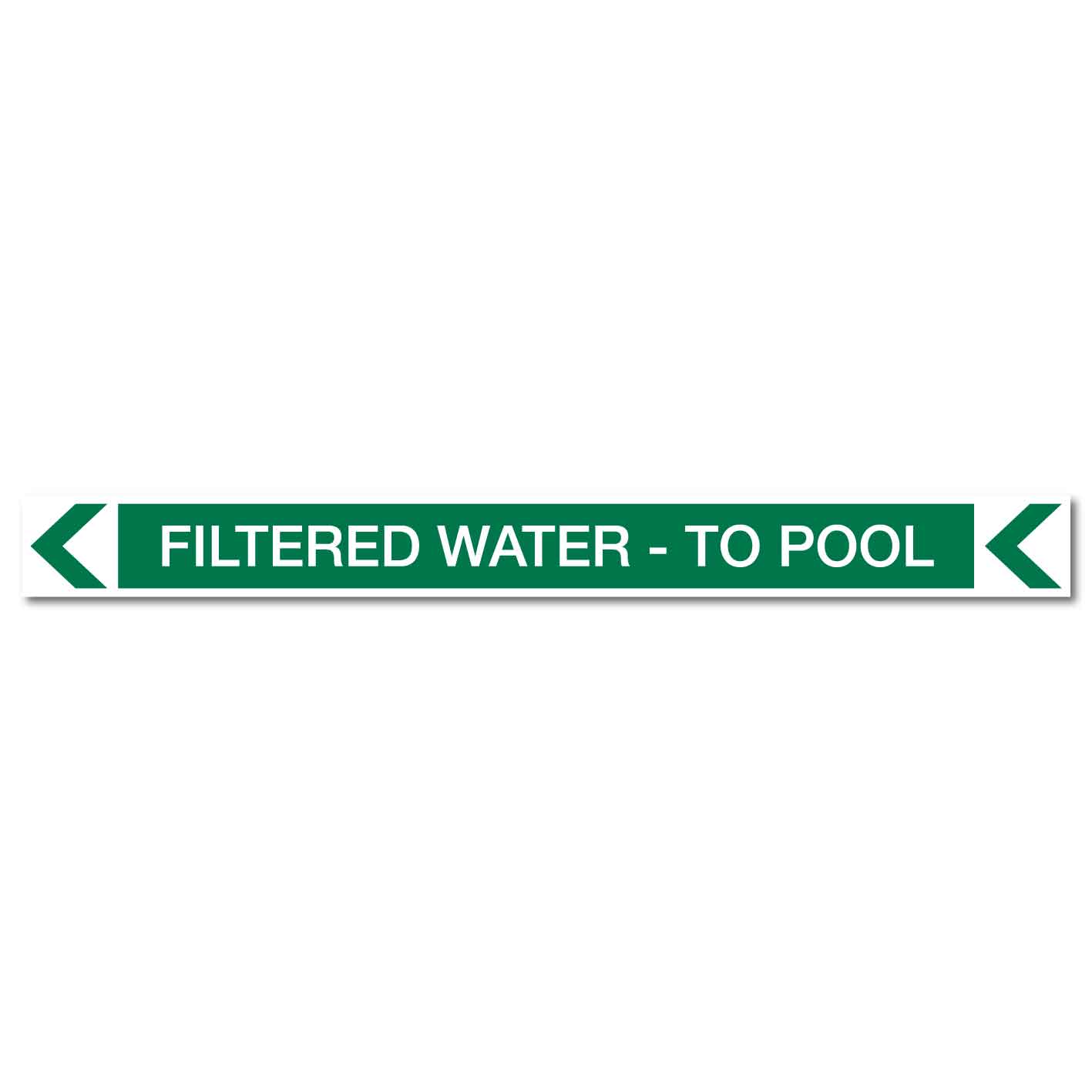 Pool/Spa - Filtered Water - To Pool (Left) - Pipe Marker Sticker - New Signs