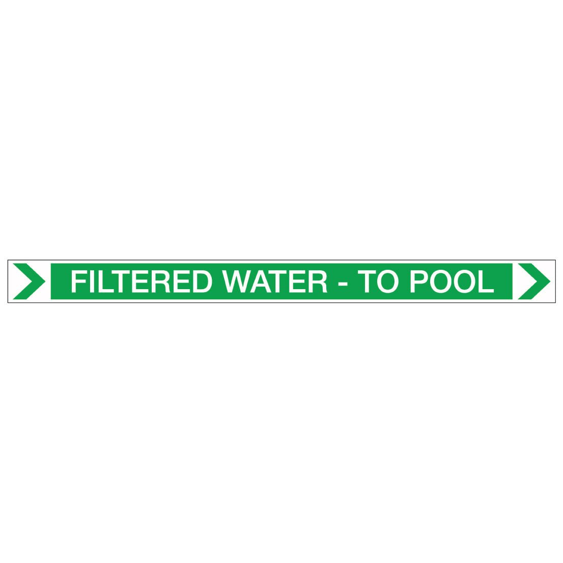 Pool/Spa - Filtered Water - To Pool (Right) - Pipe Marker Sticker - New Signs