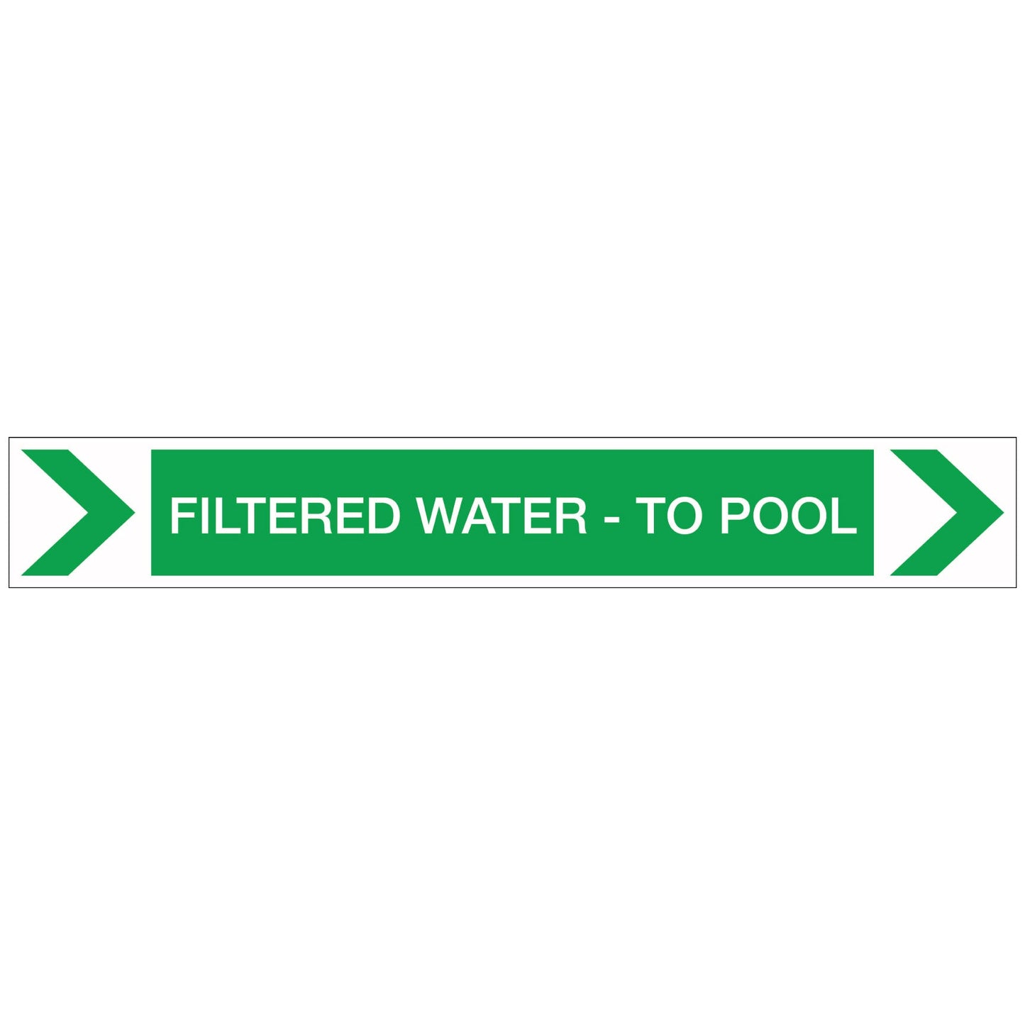 Pool/Spa - Filtered Water - To Pool (Right) - Pipe Marker Sticker - New Signs