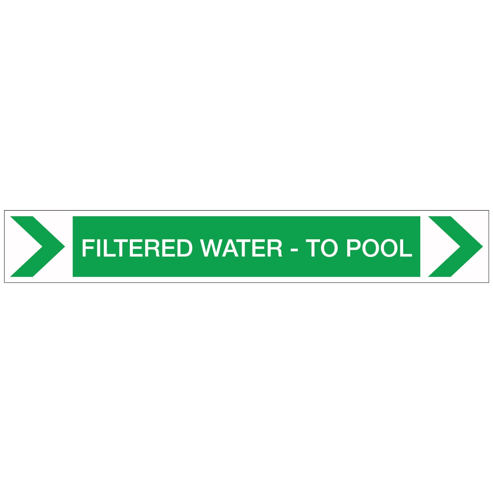 Pool/Spa - Filtered Water - To Pool (Right) - Pipe Marker Sticker - New Signs