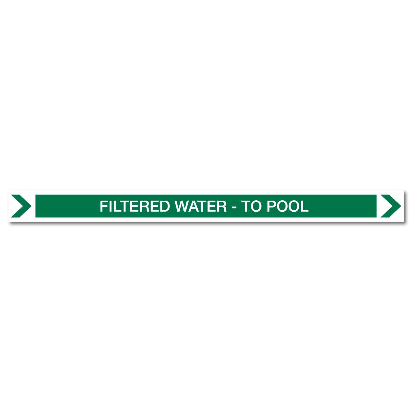 Pool/Spa - Filtered Water - To Pool (Right) - Pipe Marker Sticker - New Signs