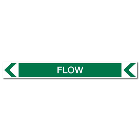 Pool/Spa - Flow (Left) - Pipe Marker Sticker - New Signs