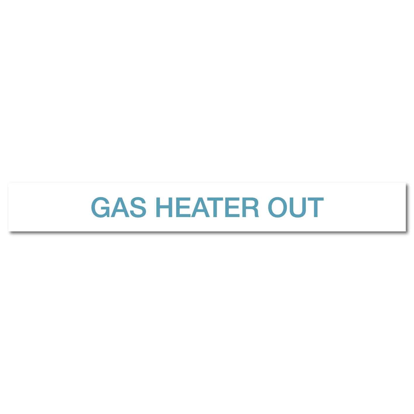 Pool/Spa - GAS Heater Out - Pipe Marker Sticker - New Signs