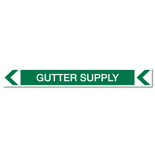 Pool/Spa - Gutter Supply (Left) - Pipe Marker Sticker - New Signs