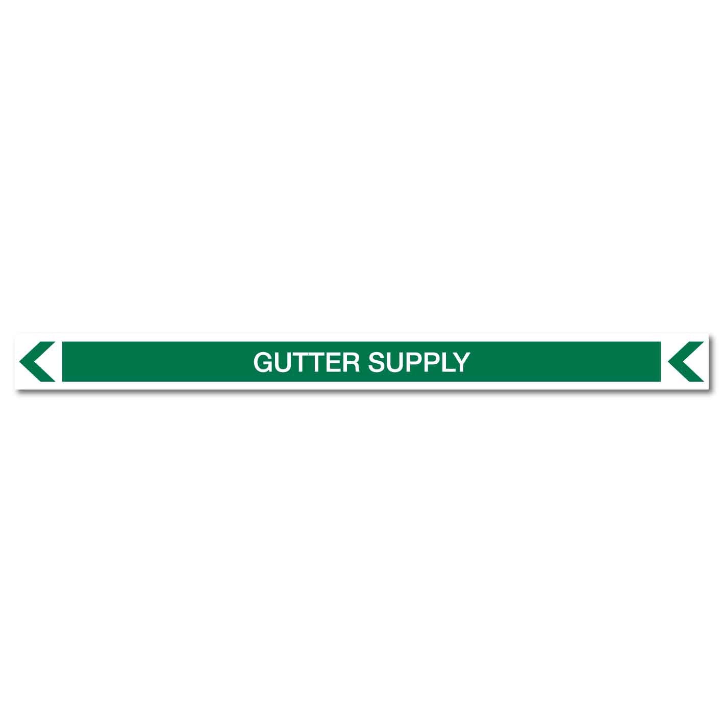 Pool/Spa - Gutter Supply (Left) - Pipe Marker Sticker - New Signs