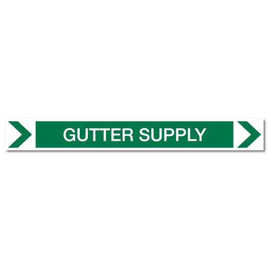 Pool/Spa - Gutter Supply (Right) - Pipe Marker Sticker - New Signs