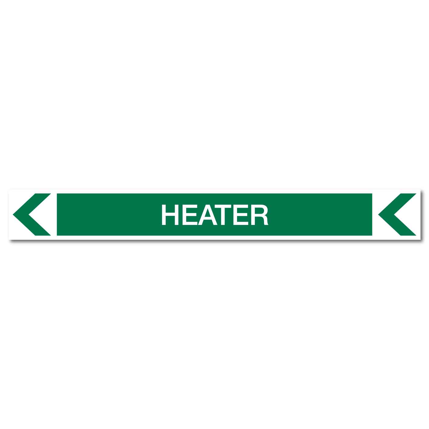 Pool/Spa - Heater (Left) - Pipe Marker Sticker - New Signs