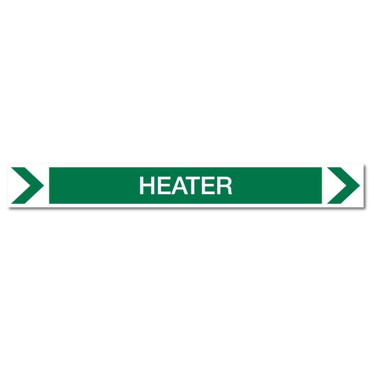 Pool/Spa - Heater (Right) - Pipe Marker Sticker - New Signs