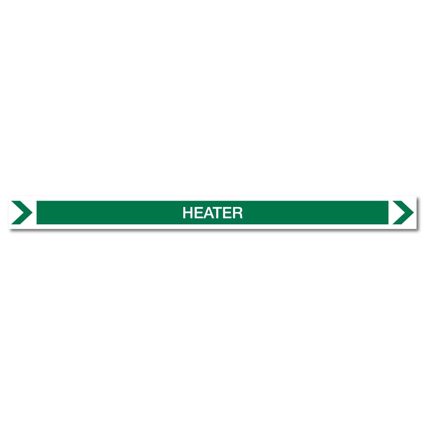 Pool/Spa - Heater (Right) - Pipe Marker Sticker - New Signs
