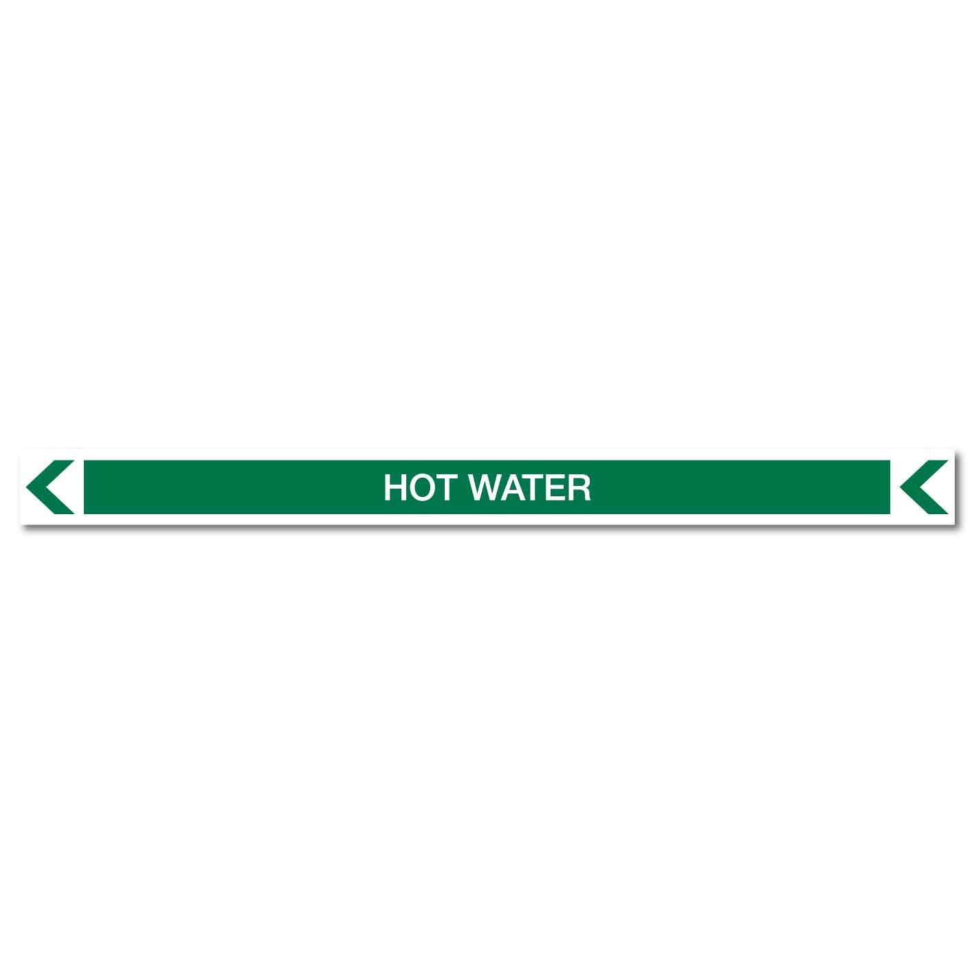 Pool/Spa - Hot Water (Left) - Pipe Marker Sticker - New Signs