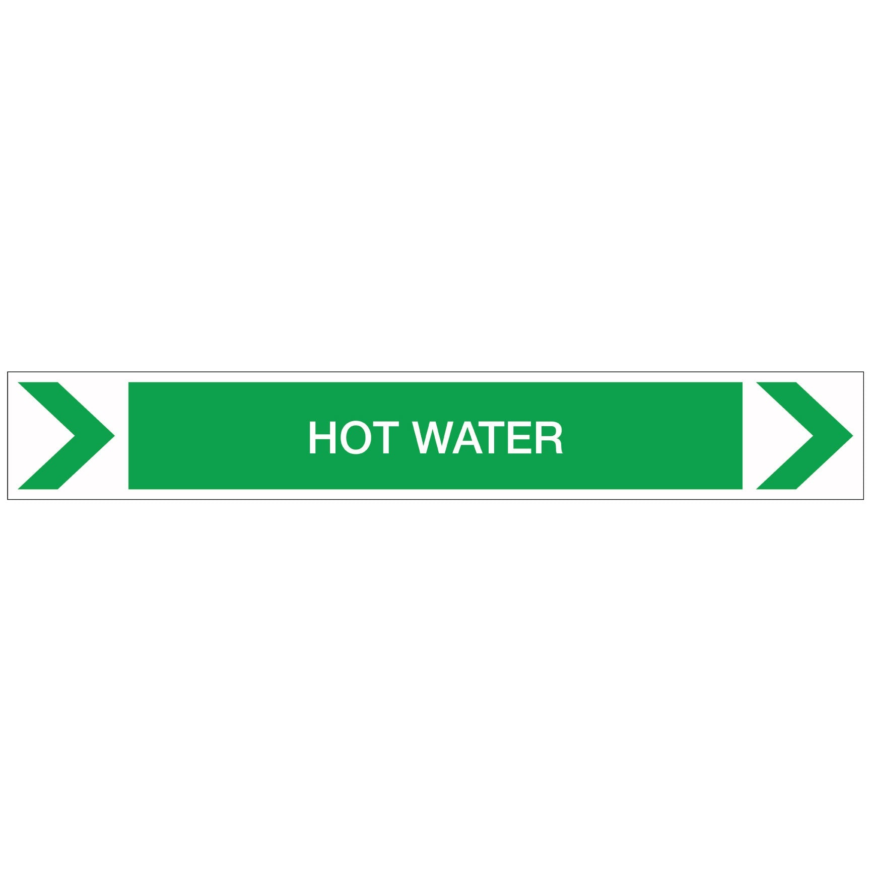 Pool/Spa - Hot Water (Right) - Pipe Marker Sticker - New Signs