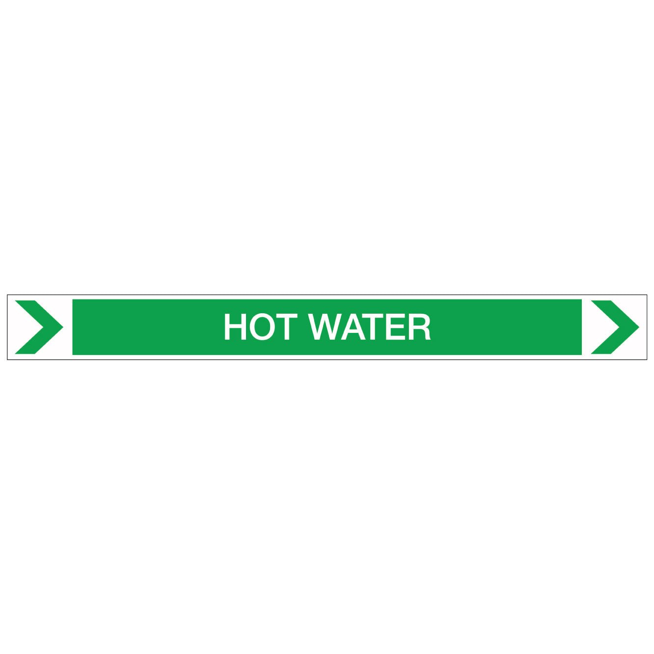 Pool/Spa - Hot Water (Right) - Pipe Marker Sticker - New Signs