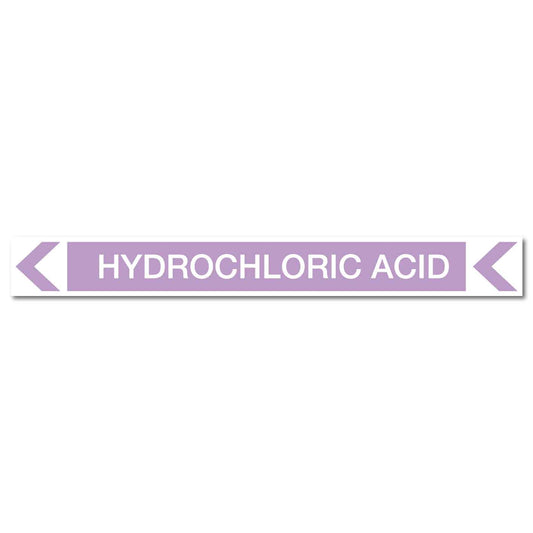 Pool/Spa - Hydrochloric Acid (Left) - Pipe Marker Sticker - New Signs