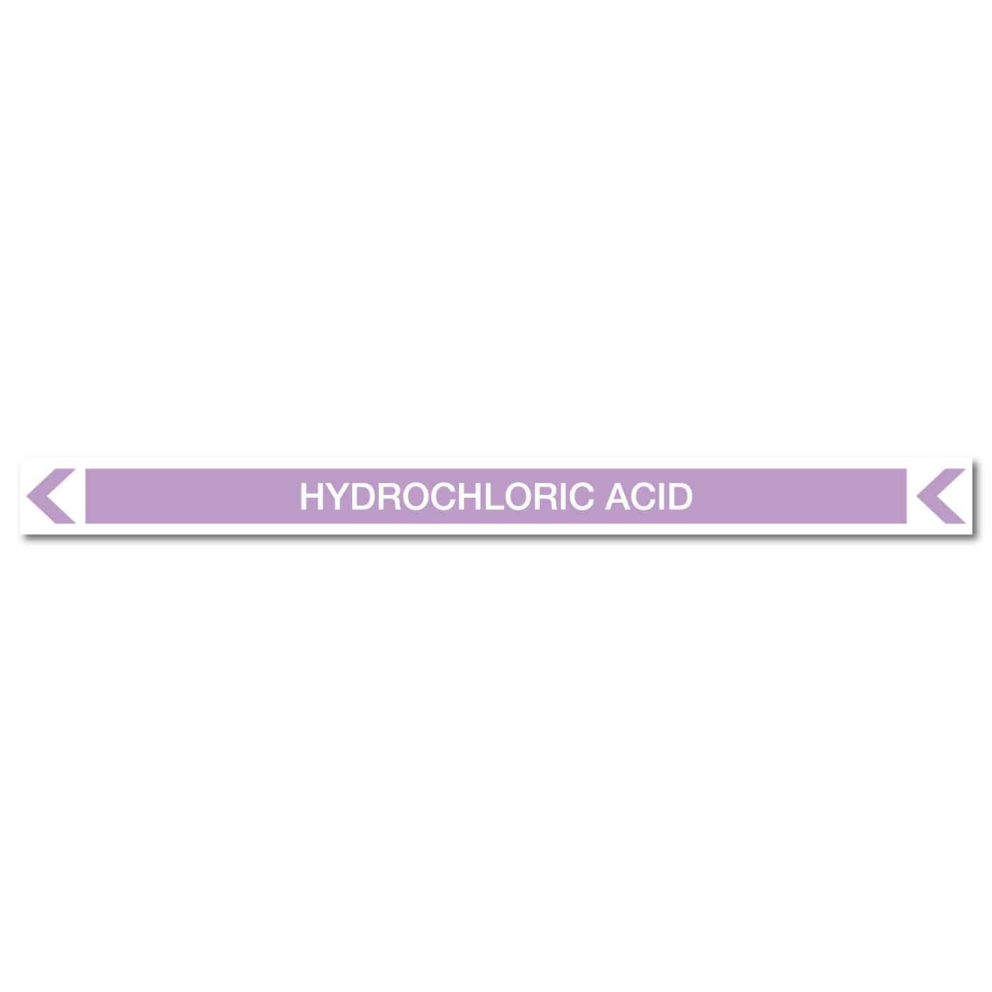 Pool/Spa - Hydrochloric Acid (Left) - Pipe Marker Sticker - New Signs
