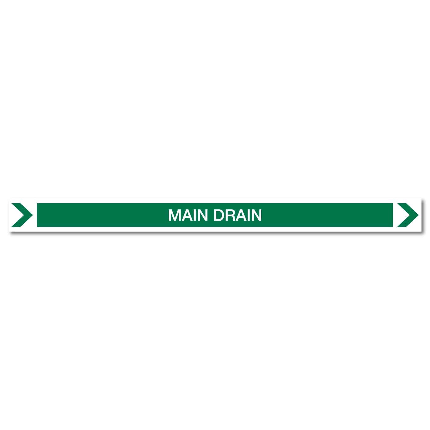 Pool/Spa - Main Drain (Right) - Pipe Marker Sticker - New Signs