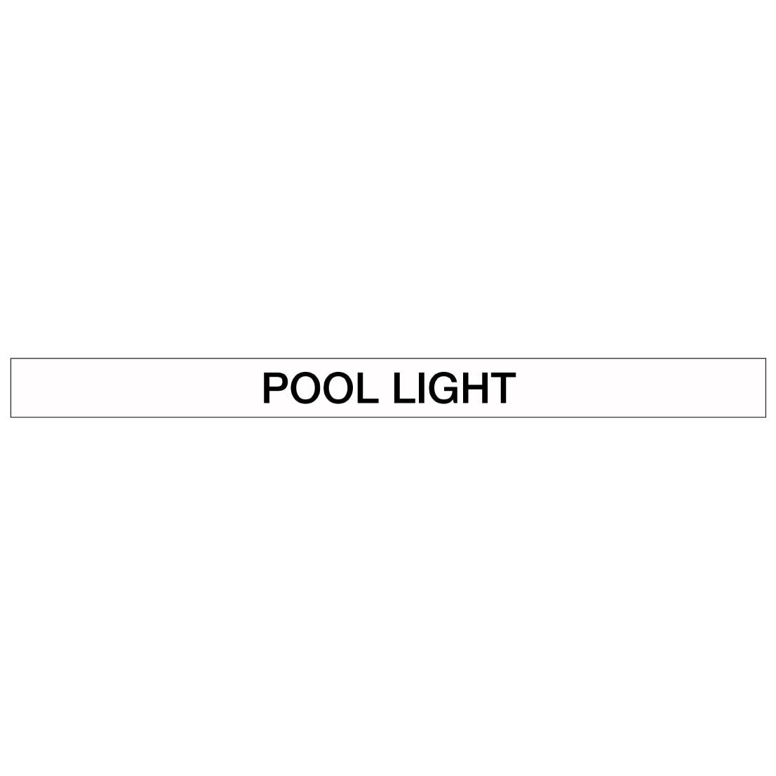 Pool/Spa - Pool Light - Pipe Marker Sticker - New Signs