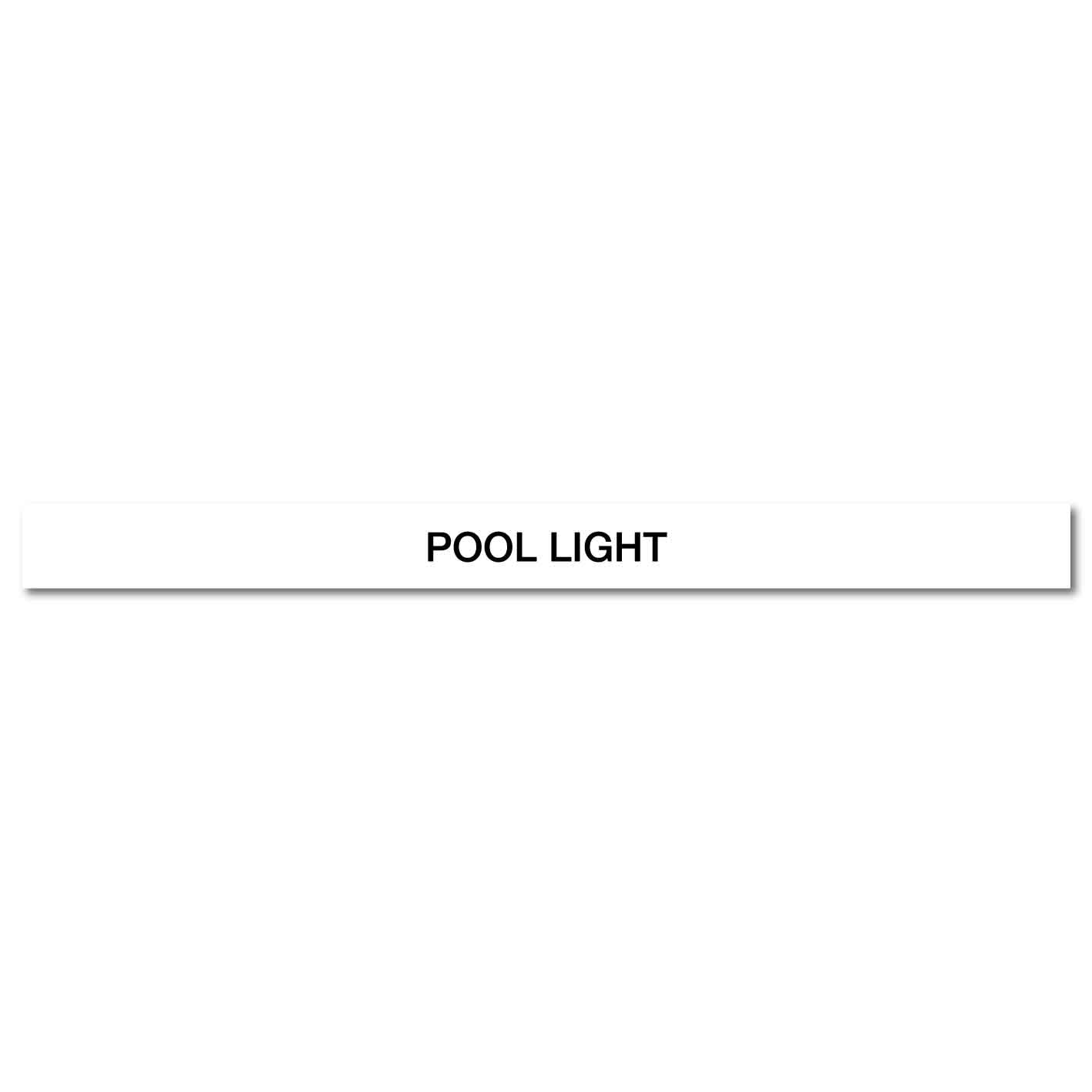 Pool/Spa - Pool Light - Pipe Marker Sticker - New Signs