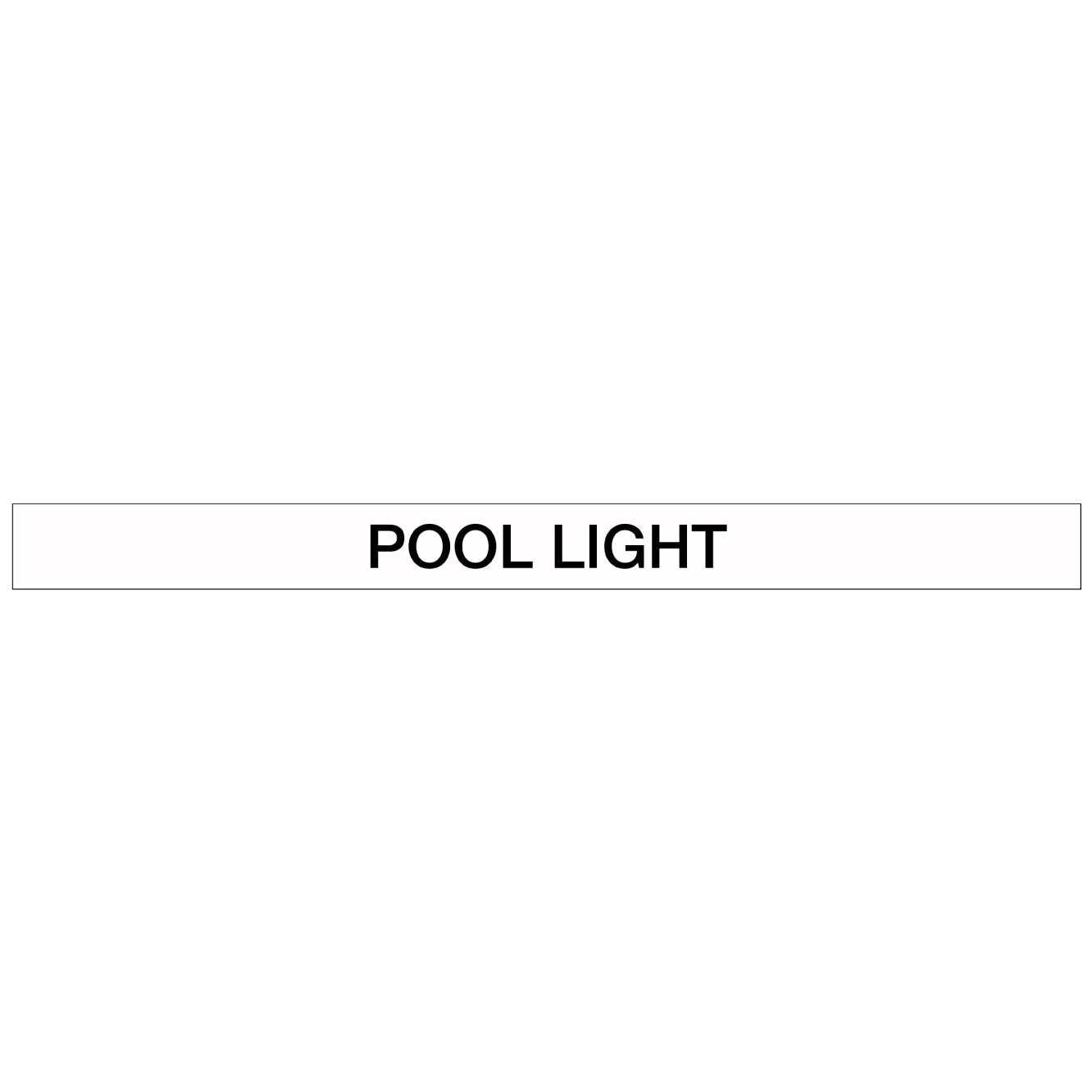 Pool/Spa - Pool Light - Pipe Marker Sticker - New Signs