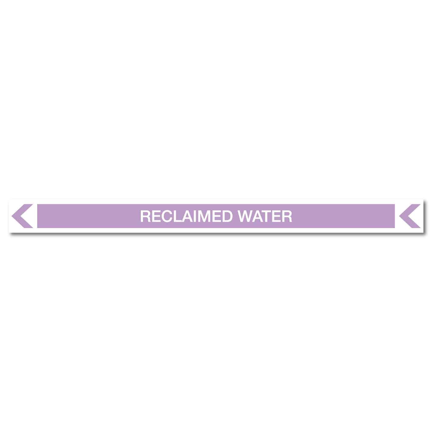 Pool/Spa - Reclaimed Water (Left) - Pipe Marker Sticker - New Signs