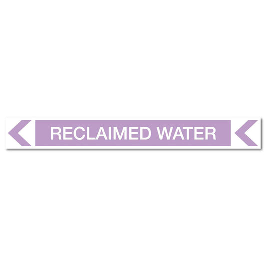 Pool/Spa - Reclaimed Water (Left) - Pipe Marker Sticker - New Signs