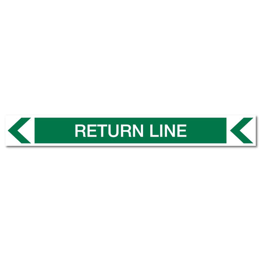 Pool/Spa - Return Line (Left) - Pipe Marker Sticker - New Signs