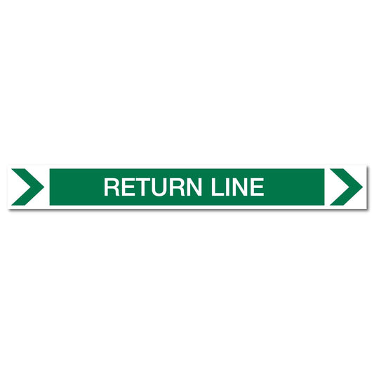 Pool/Spa - Return Line (Right) - Pipe Marker Sticker - New Signs