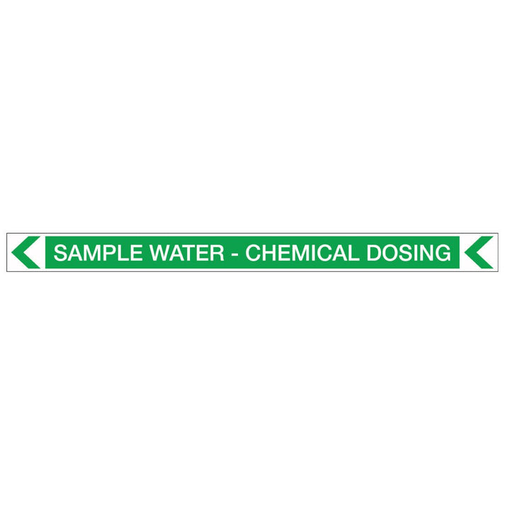 Pool/Spa - Sample Water - Chemical Dosing (Left) - Pipe Marker Sticker ...