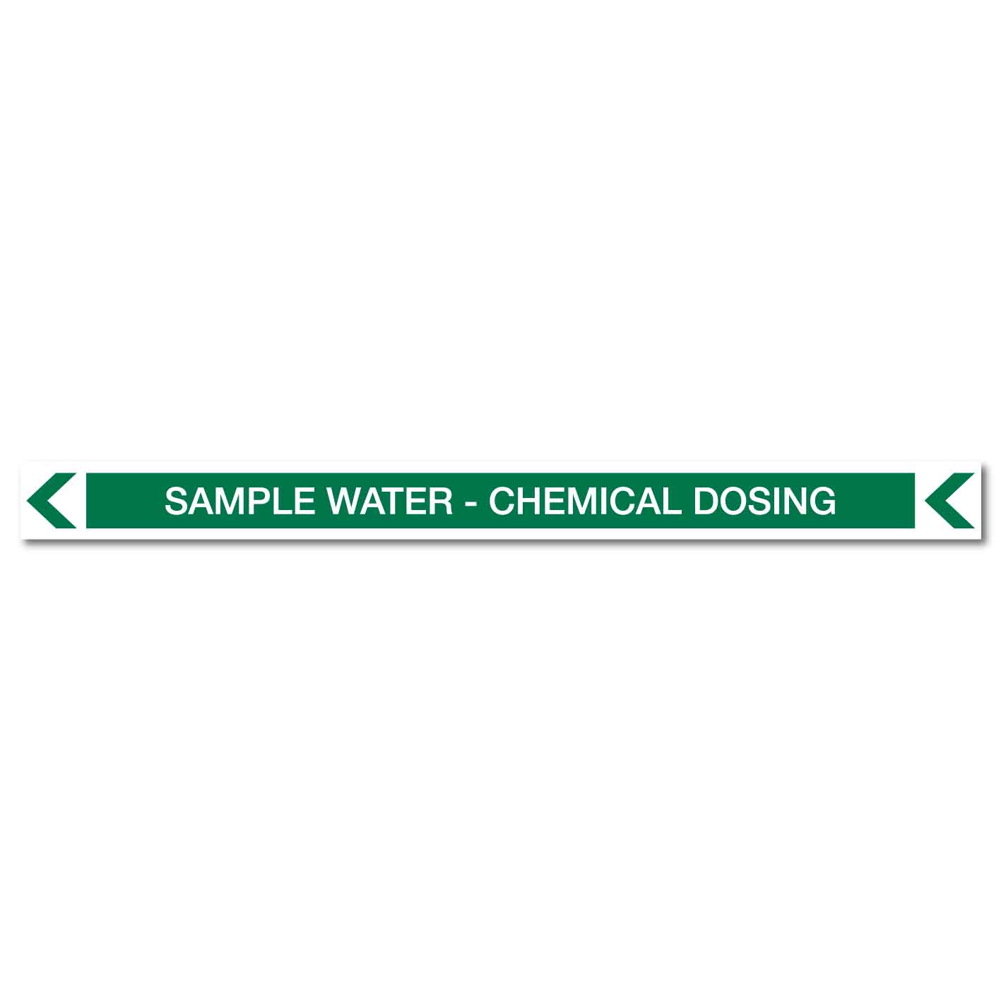 Pool/Spa - Sample Water - Chemical Dosing (Left) - Pipe Marker Sticker - New Signs