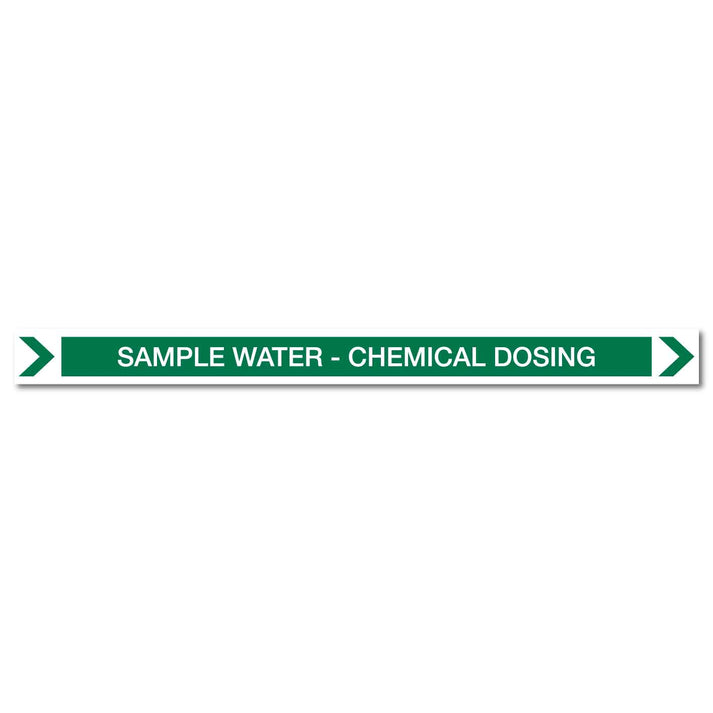 Pool/Spa - Sample Water - Chemical Dosing (Right) - Pipe Marker Sticke ...