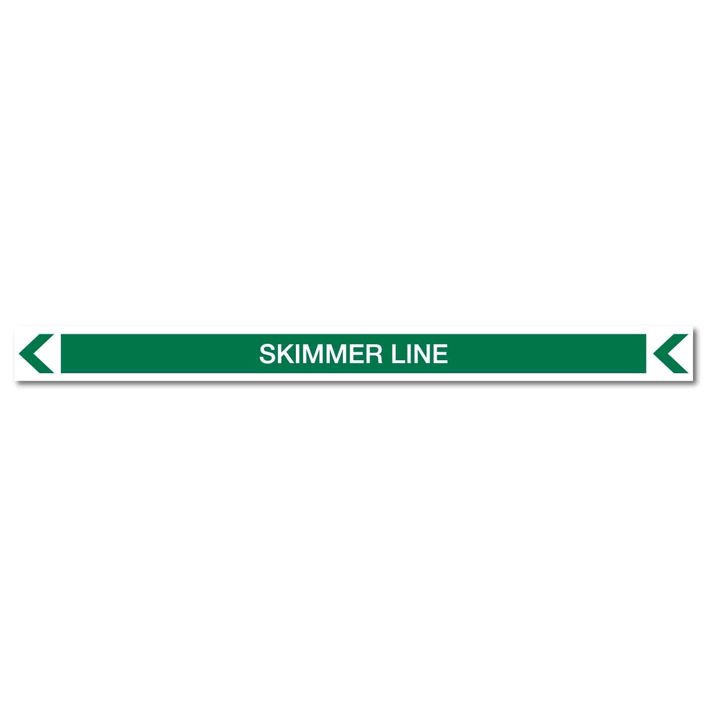 Pool/Spa - Skimmer Line (Left) - Pipe Marker Sticker - New Signs