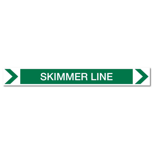 Pool/Spa - Skimmer Line (Right) - Pipe Marker Sticker - New Signs
