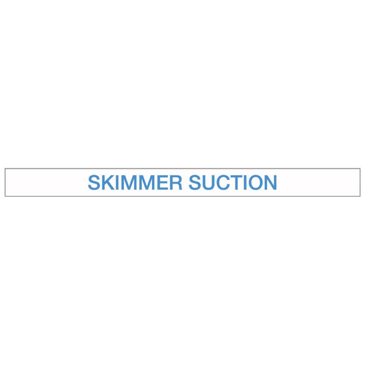 Pool/Spa - Skimmer Suction - Pipe Marker Sticker - New Signs