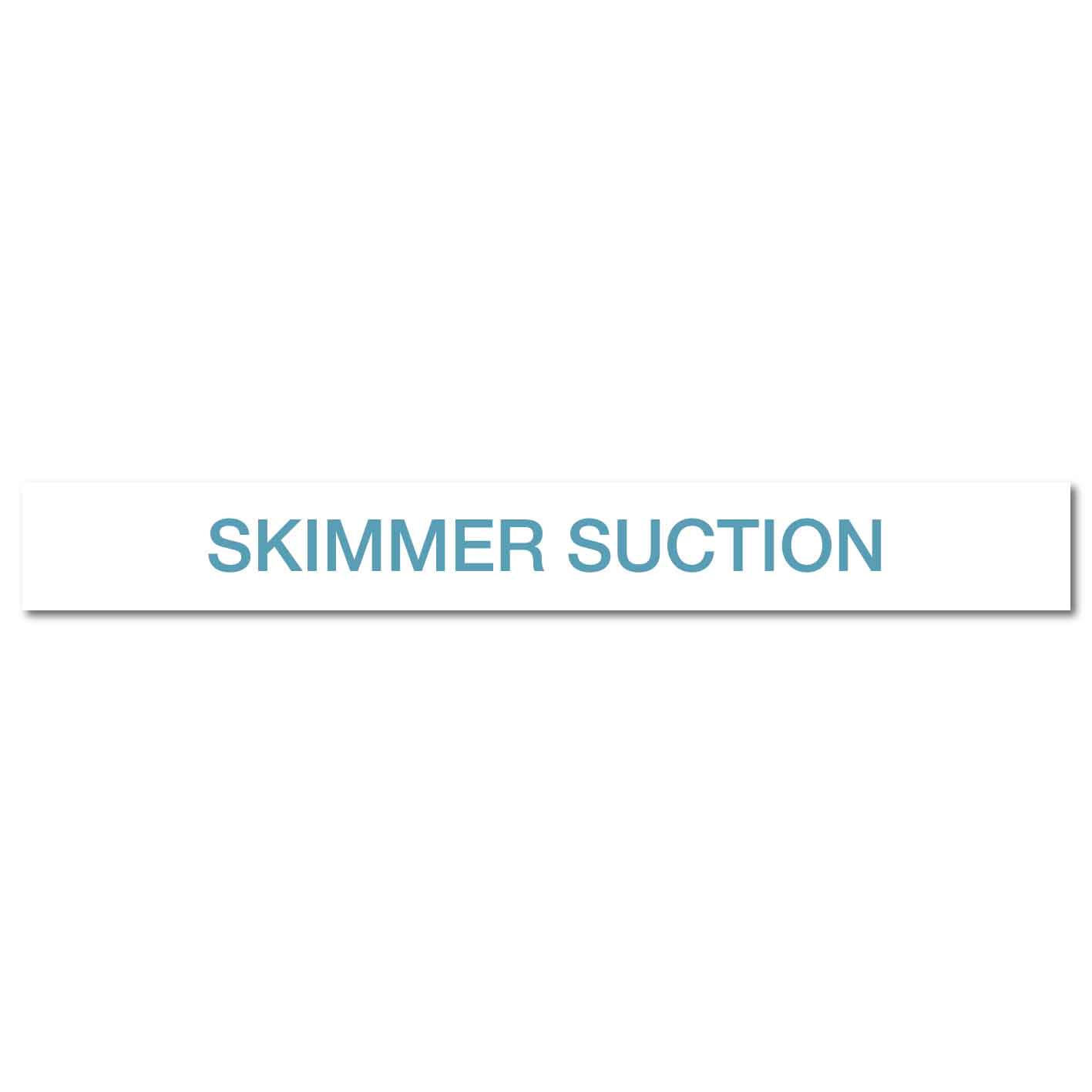 Pool/Spa - Skimmer Suction - Pipe Marker Sticker - New Signs