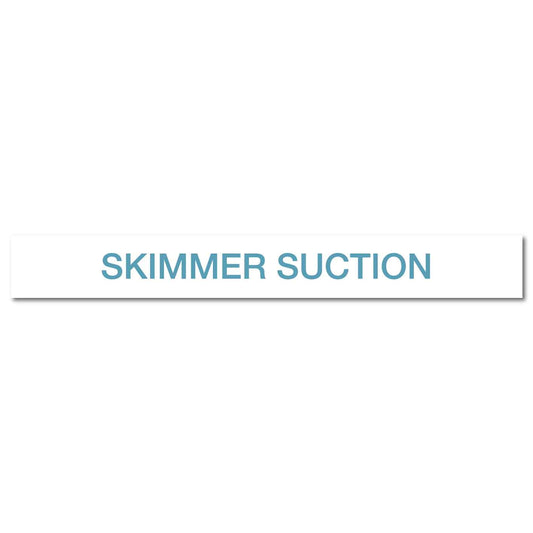 Pool/Spa - Skimmer Suction - Pipe Marker Sticker - New Signs