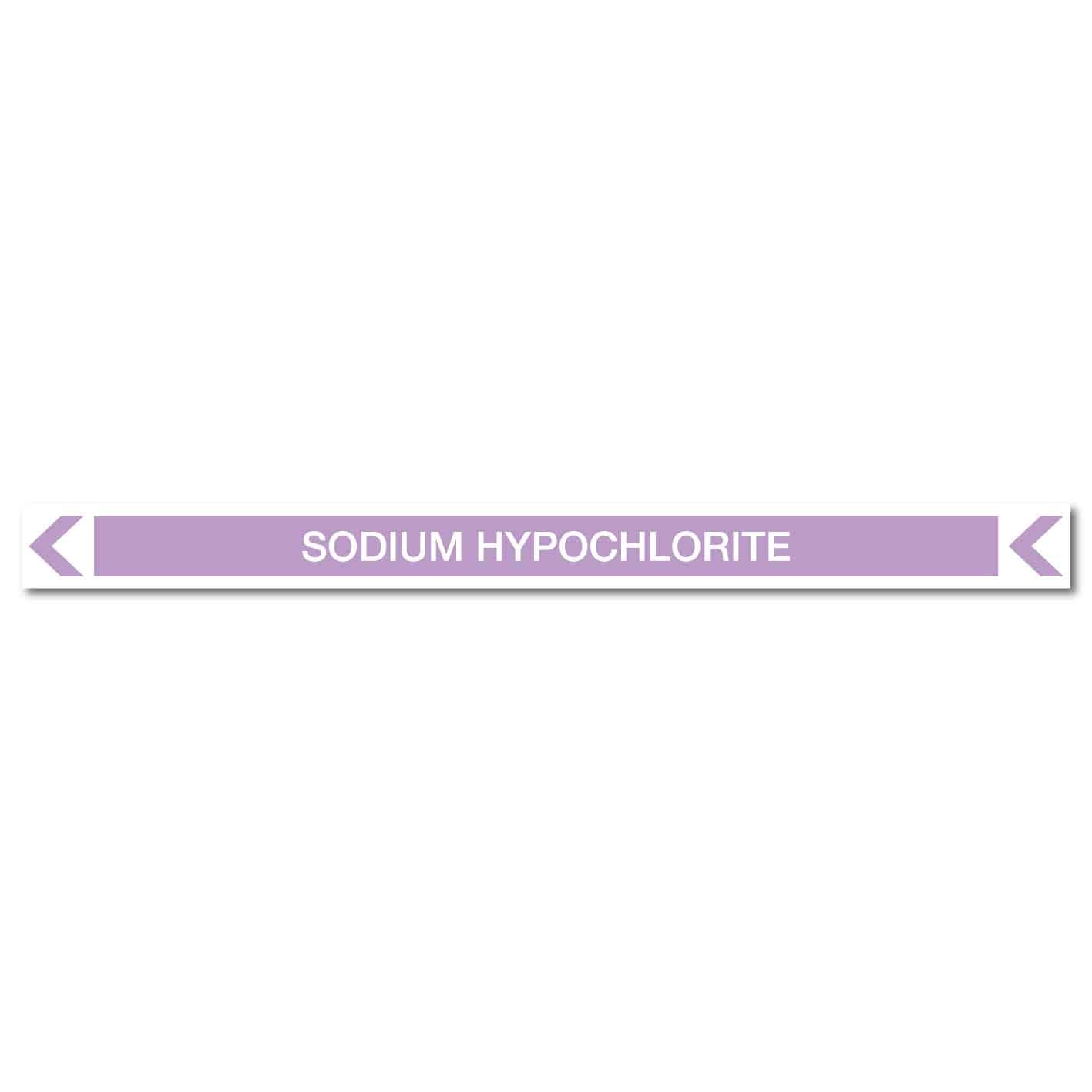 Pool/Spa - Sodium Hypochlorite (Left) - Pipe Marker Sticker - New Signs