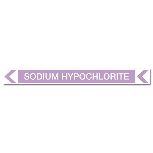 Pool/Spa - Sodium Hypochlorite (Left) - Pipe Marker Sticker - New Signs