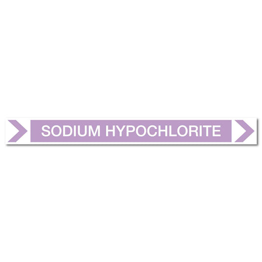 Pool/Spa - Sodium Hypochlorite (Right) - Pipe Marker Sticker - New Signs