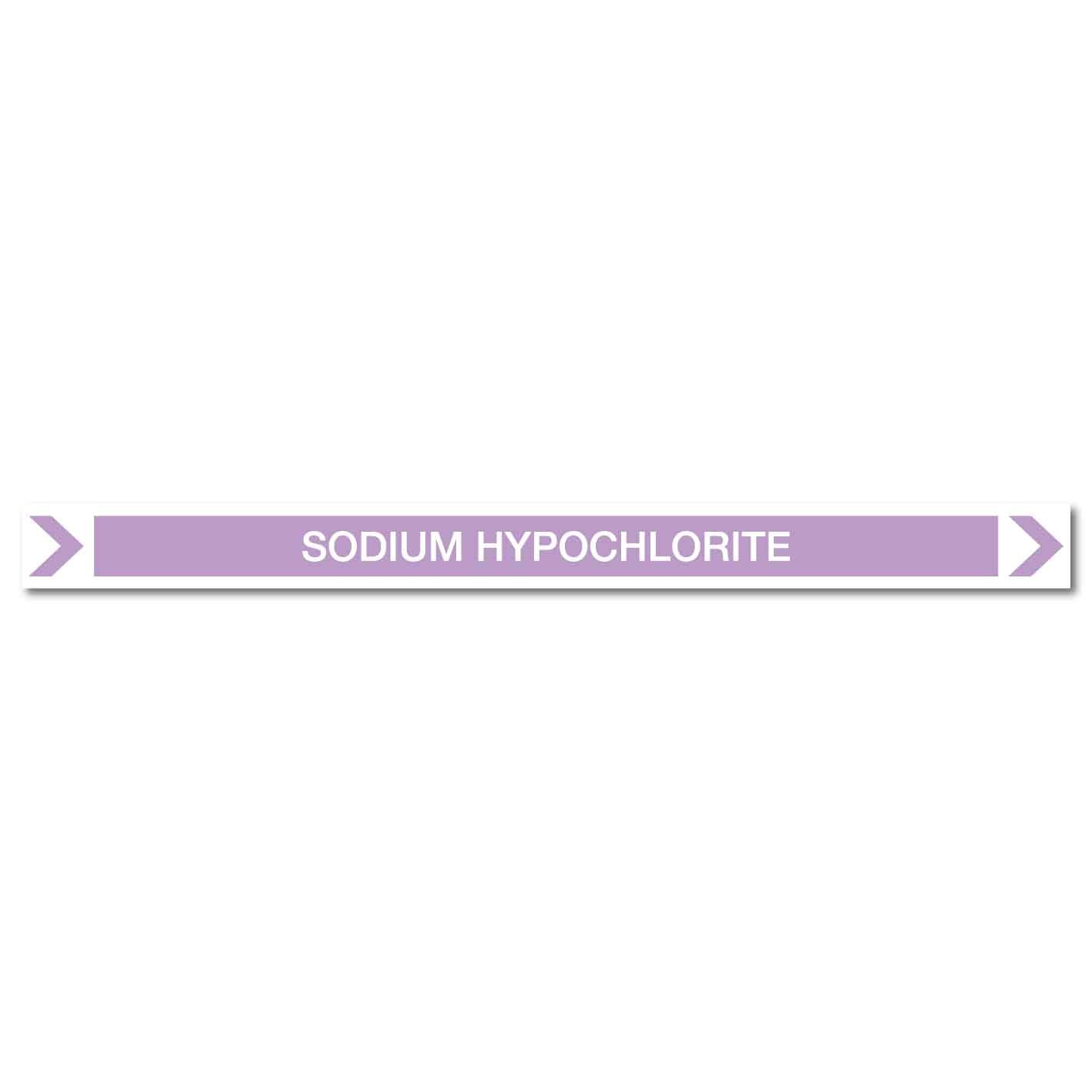 Pool/Spa - Sodium Hypochlorite (Right) - Pipe Marker Sticker - New Signs