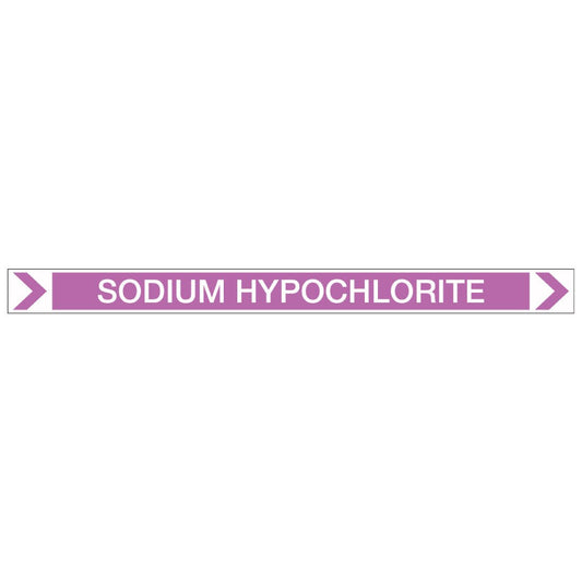 Pool/Spa - Sodium Hypochlorite (Right) - Pipe Marker Sticker - New Signs