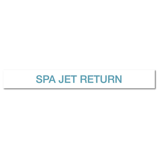 Pool/Spa - SPA JET Return - Pipe Marker Sticker - New Signs