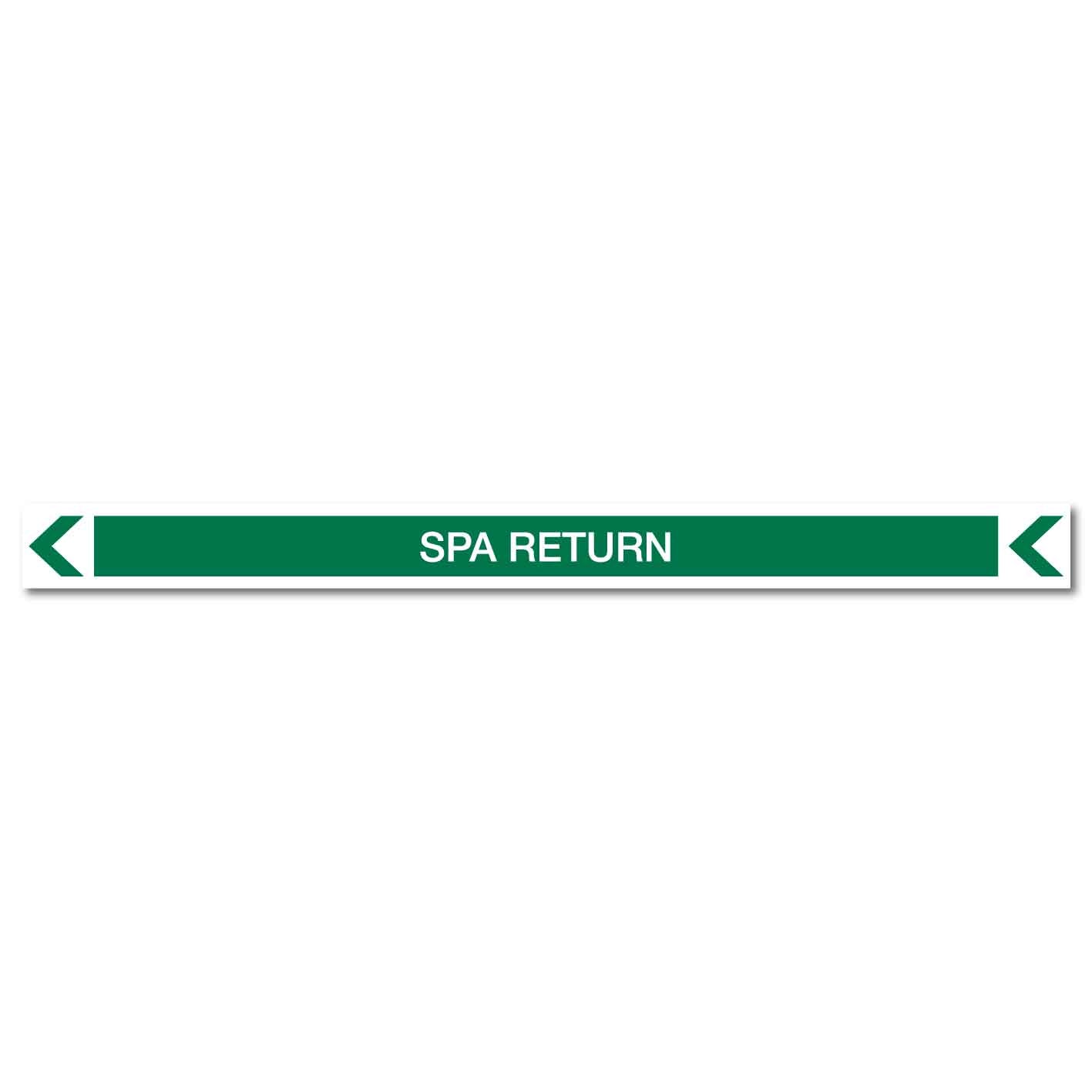 Pool/Spa - SPA Return (Left) - Pipe Marker Sticker - New Signs