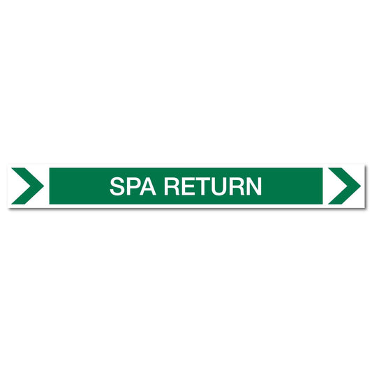 Pool/Spa - SPA Return (Right) - Pipe Marker Sticker - New Signs